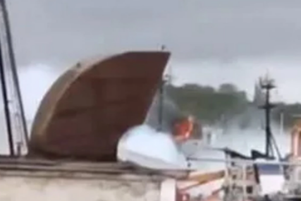 (VIDEO) Nanijeli veliki udarac ruskim snagama na Krimu: Ukrajinci pogodili “najstariji ratni brod na svijetu”
