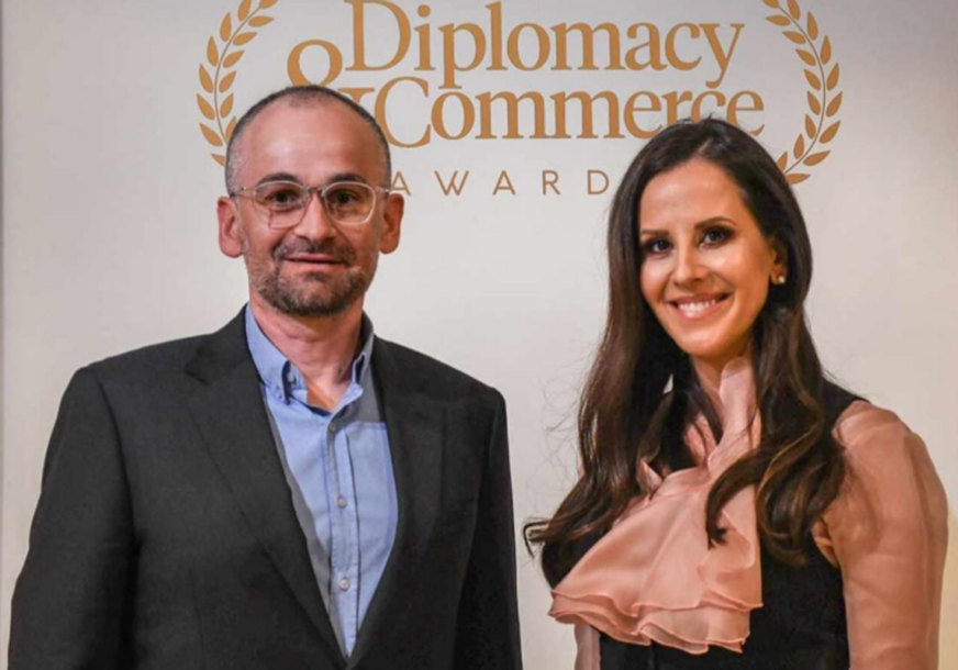 Dejan Ljevnaić i Tamara Vučić na Diplomacy and commerce awards
