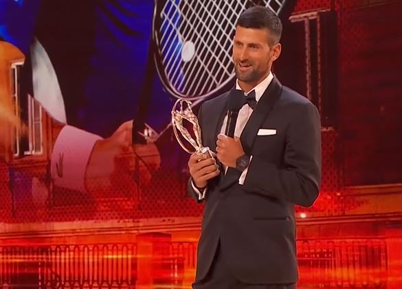 (VIDEO) ISPISAO NOVE STRANICE ISTORIJE Novak Đoković 5. put u karijeri proglašen za najboljeg sportistu godine