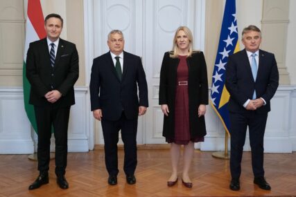 (FOTO) POLJUBAC ZA DAMU Orban se sastao sa članovima Predsjedništva BiH, a ovo je najviše privuklo pažnju prisutnih