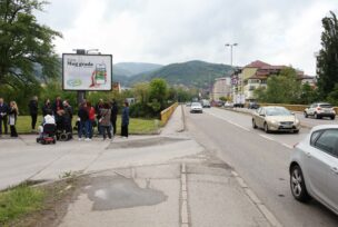 protest stanara kod Rebrovačkog mosta gdje se dogodila nesreća
