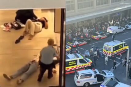 (UZNEMIRUJUĆE) KRV NA SVE STRANE Snimak užasa u Sidneju, policajac očajnički pokušava da održi u životu žrtvu napada