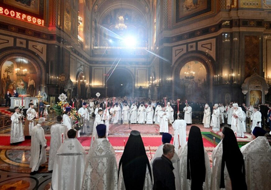 Vaskršnja liturgija u Sabornom hramu u Moskvi
