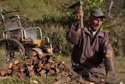 (VIDEO) Nevjerovatna priča sa Stare planine: Deda Andra nema noge ali siječe drva, radi u polju, vozi kvad