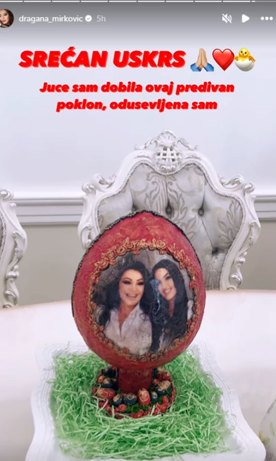 Dragana Mirković dobila poklon za Vaskrs