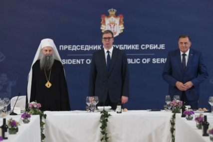 "Vodi se sveopšti rat protiv srpskog naroda" Dodik, Vučić i patrijarh Porfirije razgovarali o rezoluciji o Srebrenici