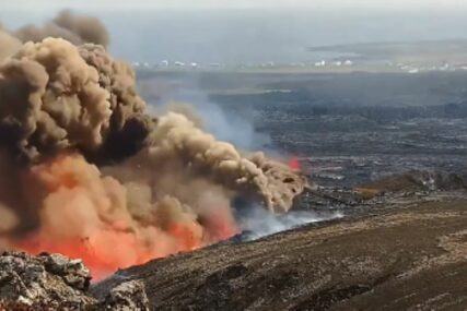 (VIDEO) NAREĐENA HITNA EVAKUACIJA Islandski vulkan izbacuje lavu i dim drugi dan zaredom