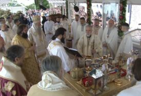 liturgija na praznik SVetog Vasilija u manastiru Ostrog