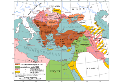 mapa Osmanskog carstva