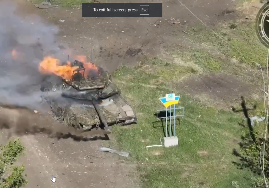 Ukrajinci dijele snimak navodno uništenog ruskog tenka