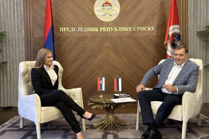SRPSKA ZAHVALNA SRBIJI Dodik nakon sastanka sa Đurđević Stamenkovski poručio da će se nastaviti raditi na srpskim interesima