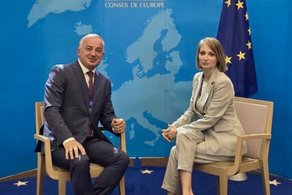 (FOTO) “I dalje ćemo govoriti jednim glasom” Borenović razgovarao s šeficom Delegacije Srbije u Savjetu Evrope