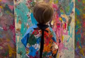 (VIDEO, FOTO) MALI PIKASO Loran ima samo 2 godine, a svoja apstraktna djela već prodaje za velike pare