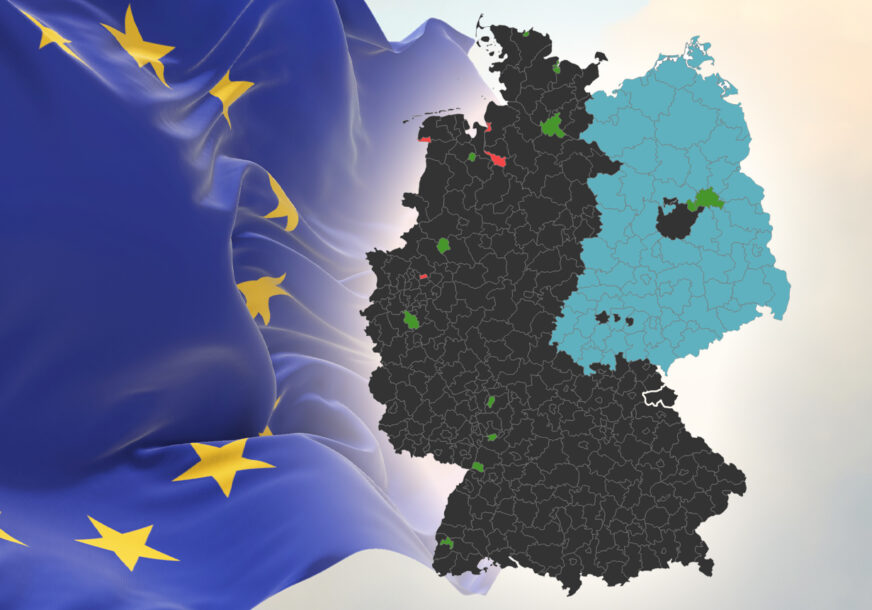 (MAPA) "POVRATAK BERLINSKOG ZIDA, OPET IMAMO ZAPADNU I ISTOČNU NJEMAČKU" Kako je glasanje u EU podijelilo zemlju, ultradesnica postala druga najjača snaga