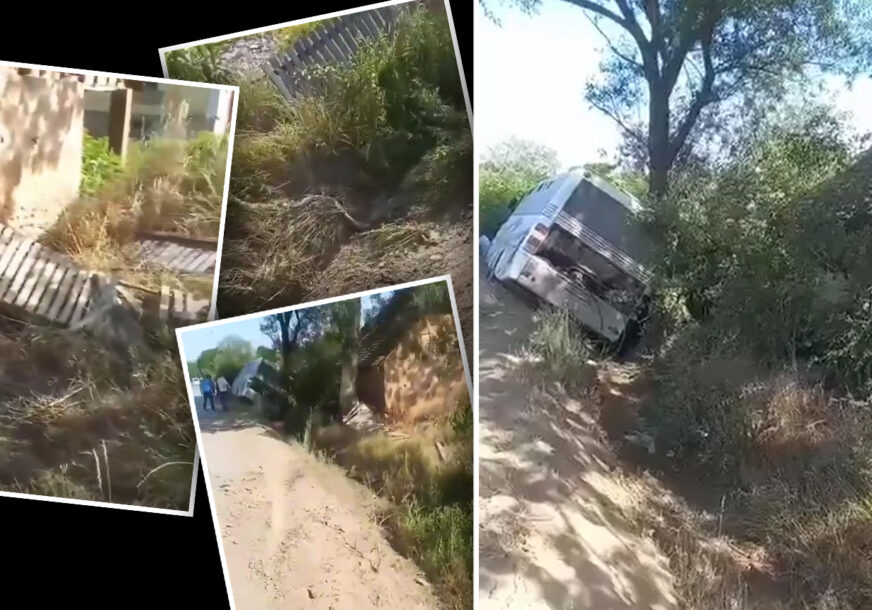 (VIDEO) POVRIJEĐENO 8 OSOBA Prvi snimak nesreće, autobus upao u kanal pored kuće