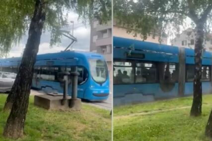 (VIDEO) "Bila je SREĆA U NESREĆI" U Zagrebu tramvaj pri velikoj brzini naletio na betonski blok