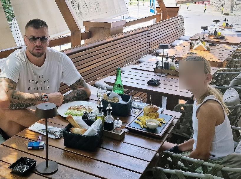 Marko Janjušević Janjuš sa kćerkom