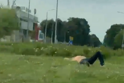 (VIDEO) Gdje možeš, ti odmori: Muškarac malo odspavao NA MJESTU GDJE NIKAKO NE BI SMIO