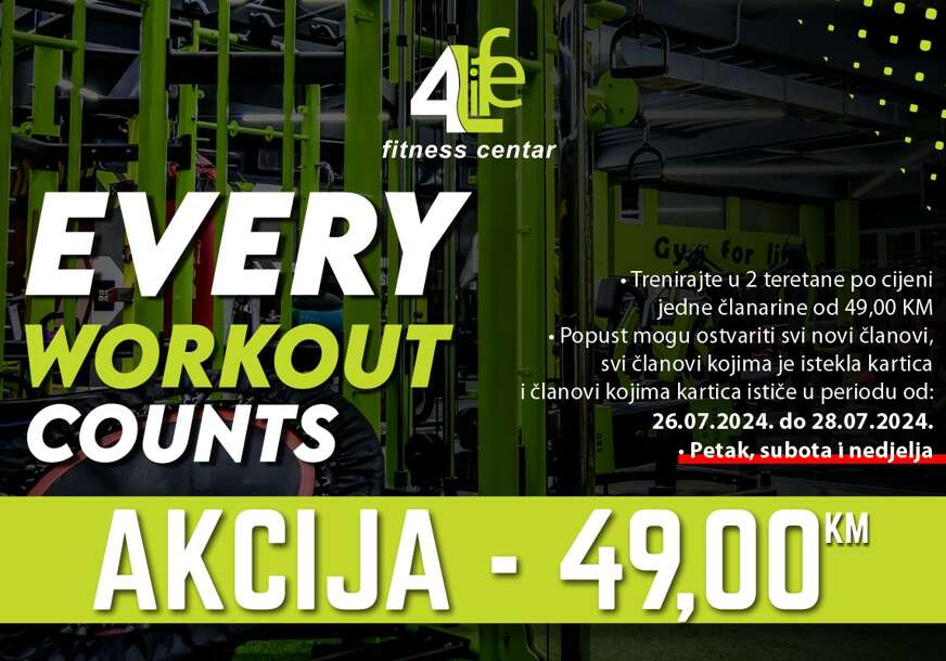 Postignite savršenu formu ovo ljeto uz 4Life Fitness Centar!