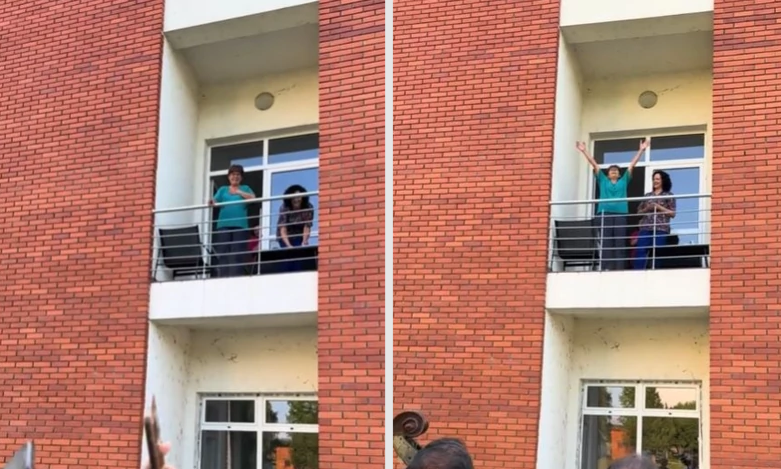 (VIDEO) "Izađi mala, izađi mala…" Kolege priredile SPEKTAKULARNI ISPRAĆAJ U PENZIJU, Dragica izašla na terasu i zaplakala