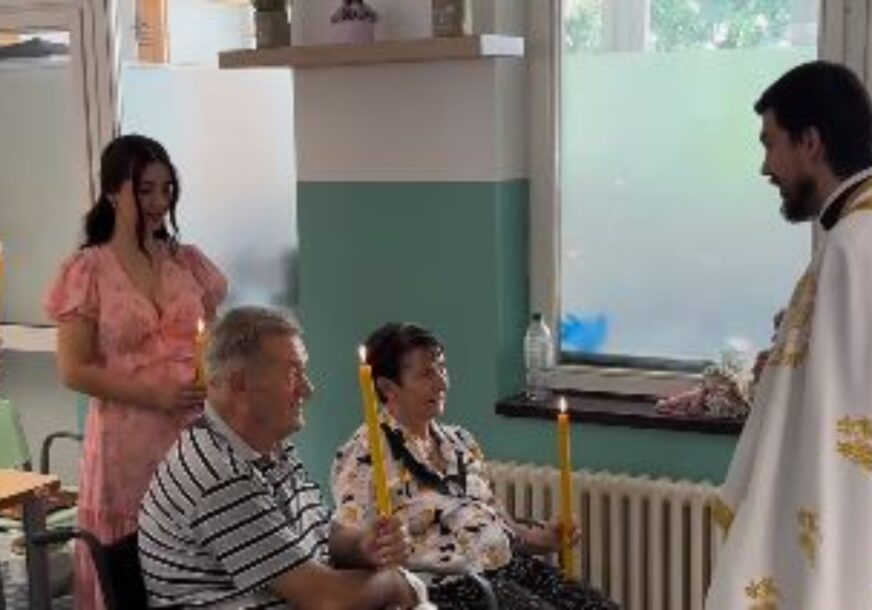 (VIDEO) "NIKAD NIJE KASNO ZA LJUBAV" Crkveno vjenčanje u ustanovi za stara lica oduševilo mnoge