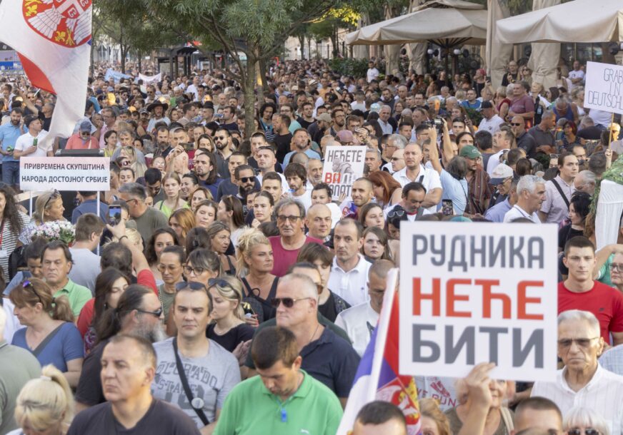 Protest protiv rudarenja Litijuma u Beogradu