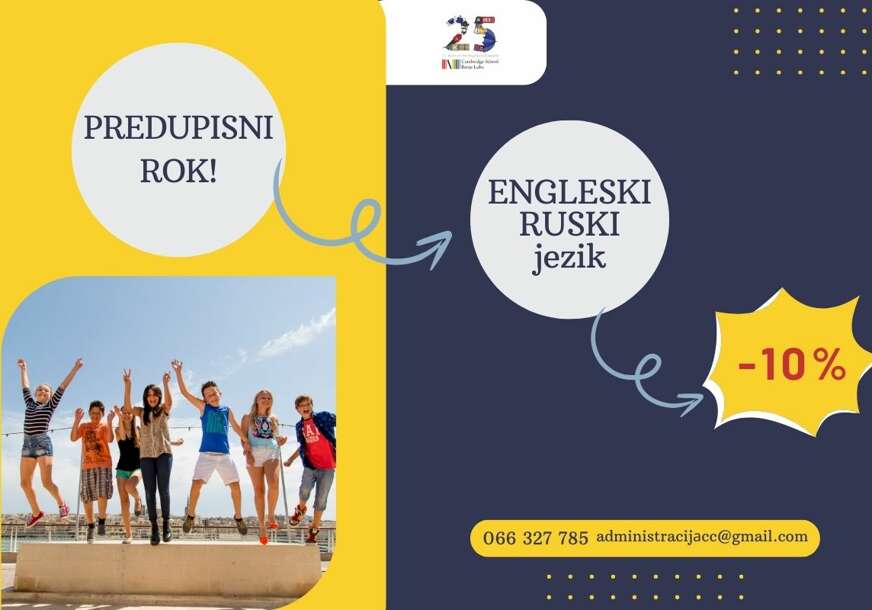 Iskoristite POPUST od 10% za kurseve stranih jezika: Počeo predupisni rok u "Cambridge centru" Banjaluka