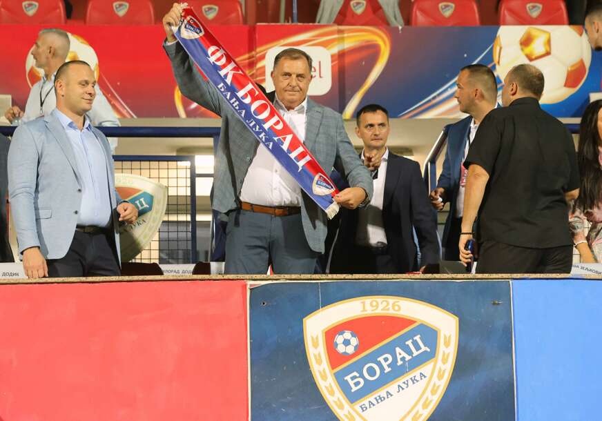Milorad Dodik na utakmici Borac - Ferencvaroš