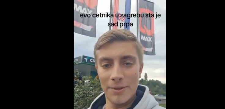 (VIDEO) "Evo četnika u Zagrebu, šta je sada prpa?" Mladić (19) iz Bijeljine provocira, objavio snimak na društvenim mrežama, HRVATI OGORČENI