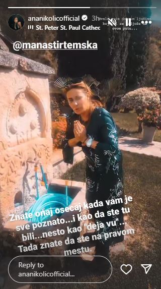 ana nikolić u manastiru