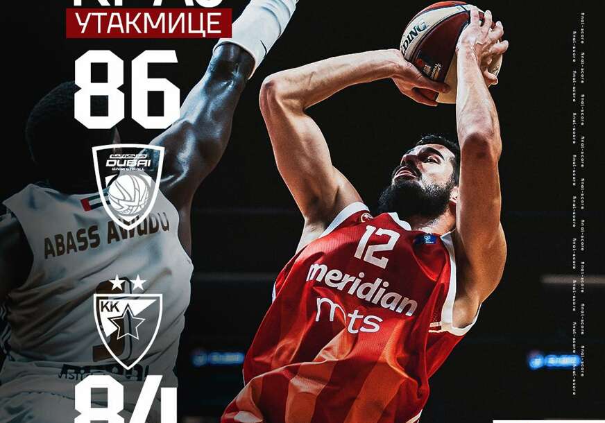 Miler-Mekintajer promašio pobjedu: Zvezda pala u Dubaiju kod novog člana ABA lige