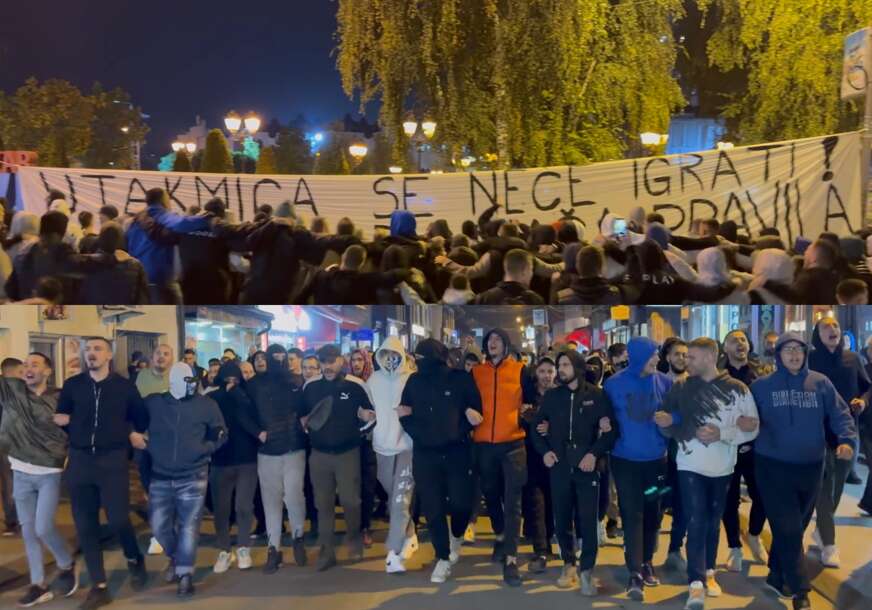 (VIDEO) Drama pred dolazak Partizana: Navijači Novog Pazara izašli na ulice i protestuju protiv FSS