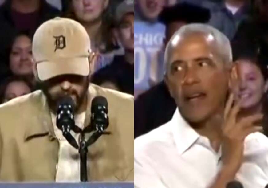 (VIDEO) Reper je podržavao političku karijeru: Obama početak mitinga započeo uz REP PJESMU od Eminema