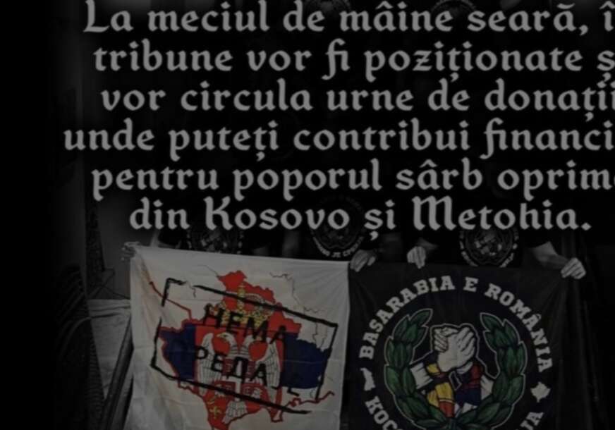 (FOTO) Pogledajte šta su spremili za Srbe sa KiM: Veliko srce rumunskih navijača poslije skandala protiv tzv. Kosova