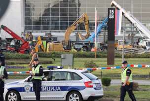 policija kod Željezničke stanice Novi Sad nakon tragedije