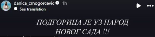 FOTO: DANICA CRNOGORČEVIĆ/INSTAGRAM/SCREENSHOT