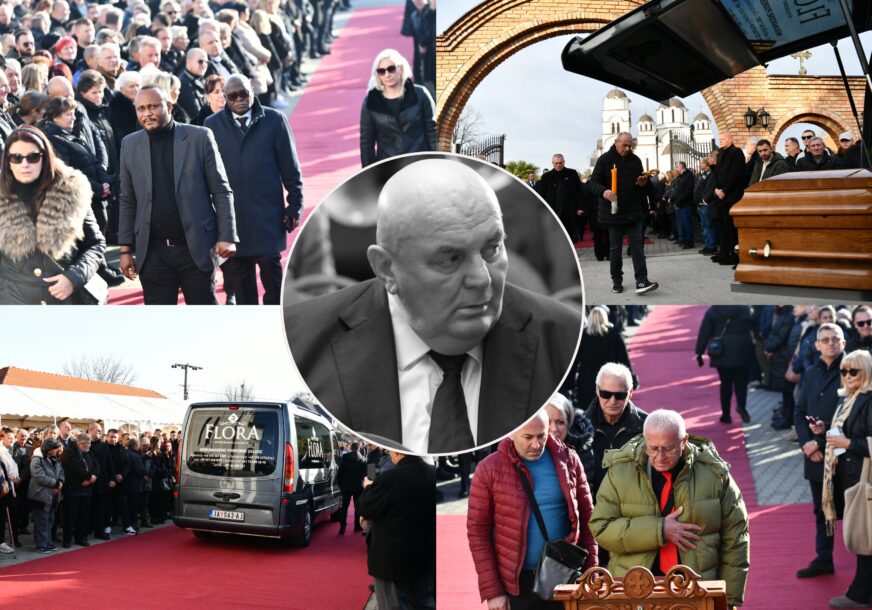 (FOTO) „O svojoj bolesti nije govorio“ Sahranjen Dragan Marković Palma, supruga nijema od bola, suze i jecaji na groblju