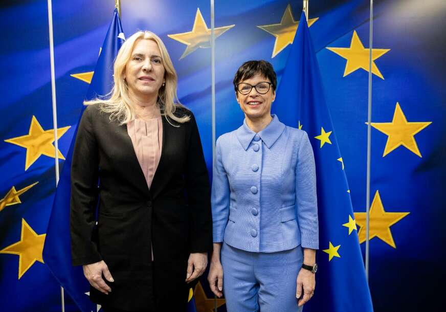 (FOTO) Cvijanovićeva u Briselu: Srpski član Predsjedništva BiH upoznala novu komesarku za proširenje EU s prilikama u BiH