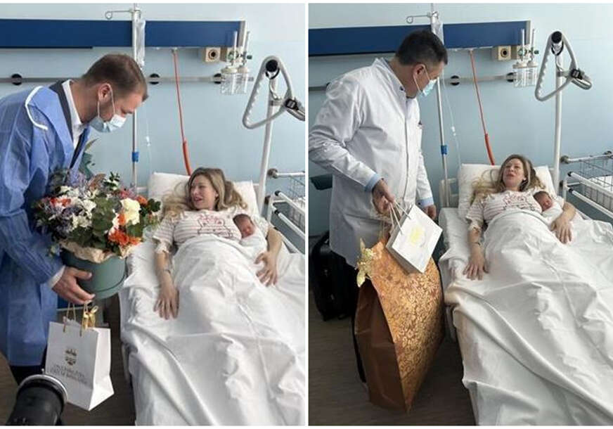 Draško Stanivuković i Vlado Đajić daruju prvu bebu