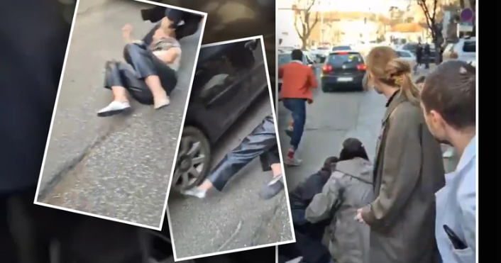 (VIDEO) UDARENE DVIJE OSOBE Incident tokom odavanja pošte, auto prošao kroz masu, žene ostale da leže na podu