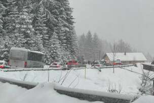 otežan saobraćaj zbog snijega na putu Pale - Jahorina