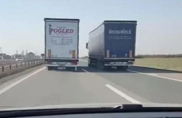 Trka kamiondžija na auto-putu