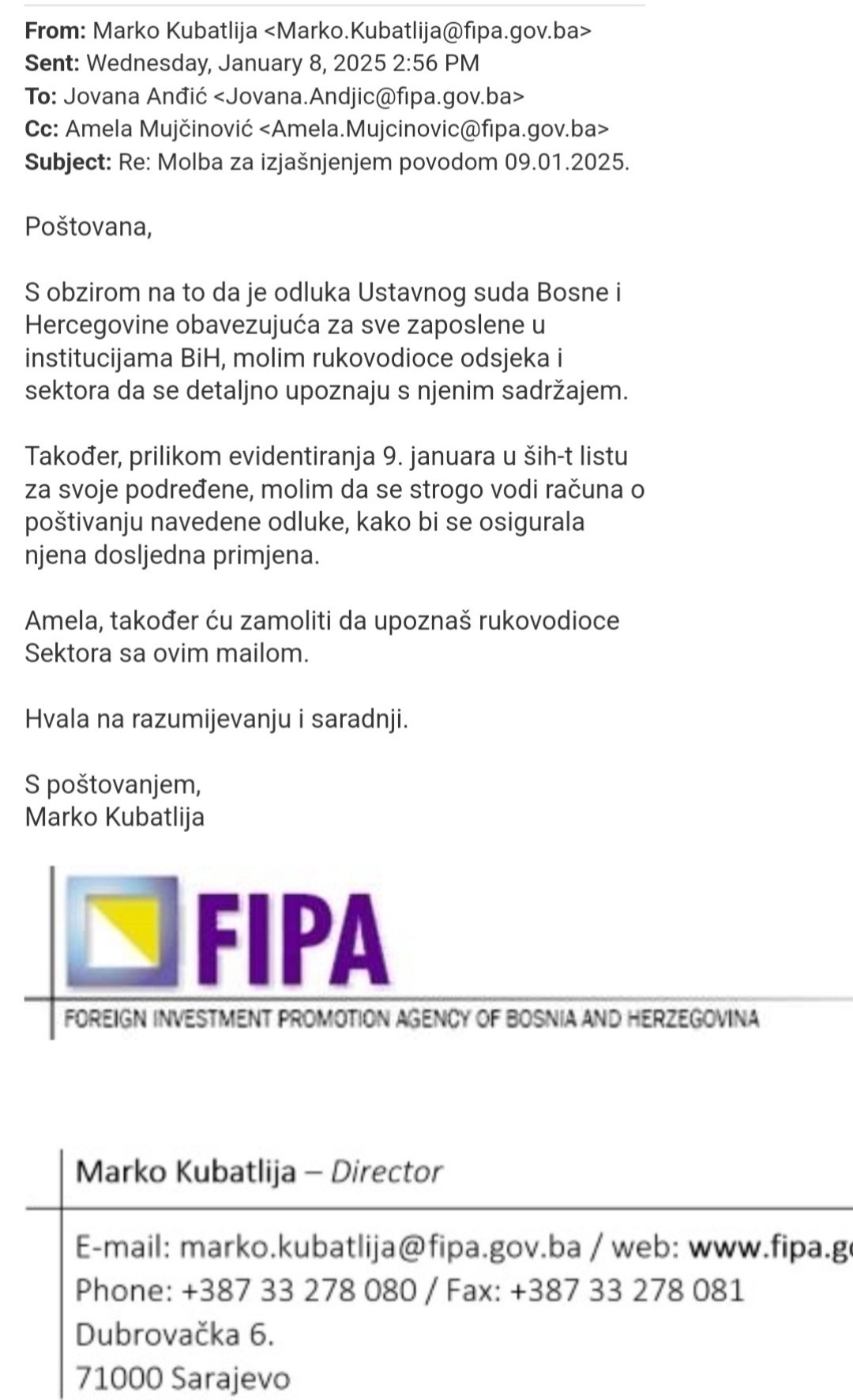 FOTO: USTUPLJENA FOTOGRAFIJA