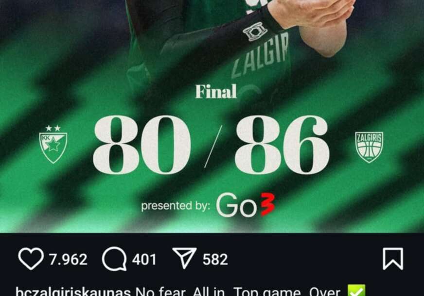 FOTO: BCZALGIRISKAUNAS/INSTAGRAM/SCREENSHOT