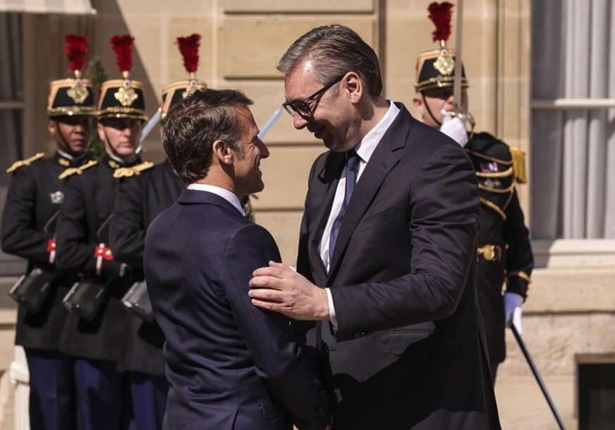 Emanuel Makron i Aleksandar Vučić