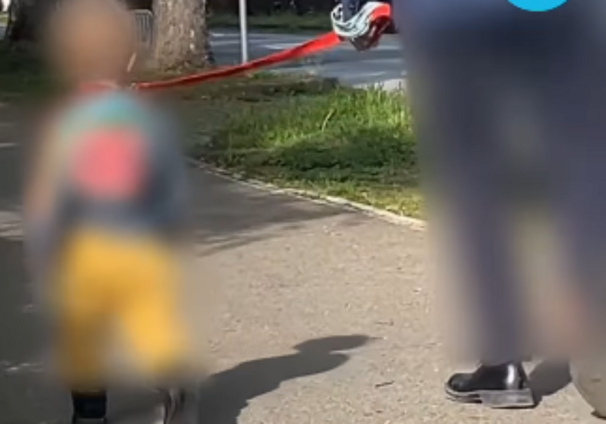 (VIDEO) Internet bruji zbog snimka iz Zagreba: Čovjek vodi DIJETE NA POVOCU, ljudi se pitaju "Gdje je Centar za socijalni rad?"