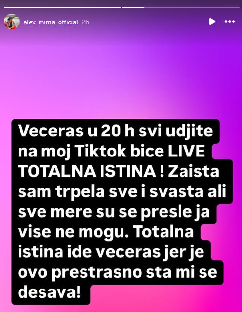 FOTO: ALEX_MIMA_OFFICIAL/INSTAGRAM/SCREENSHOT