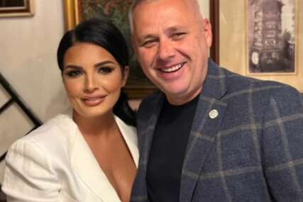 (FOTO) Svi gledaju u njen BUJNI DEKOLTE: Igor Jurić javno čestitao rođendan Mileni Popović pa otkrio kako joj tepa