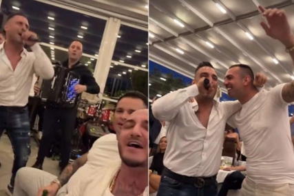 (VIDEO) LOM NA KRŠTENJU SINA MIRKA ŠIJANA Darko Lazić pjeva, braća Hofman ga grle, gosti povadili telefone i snimaju sve