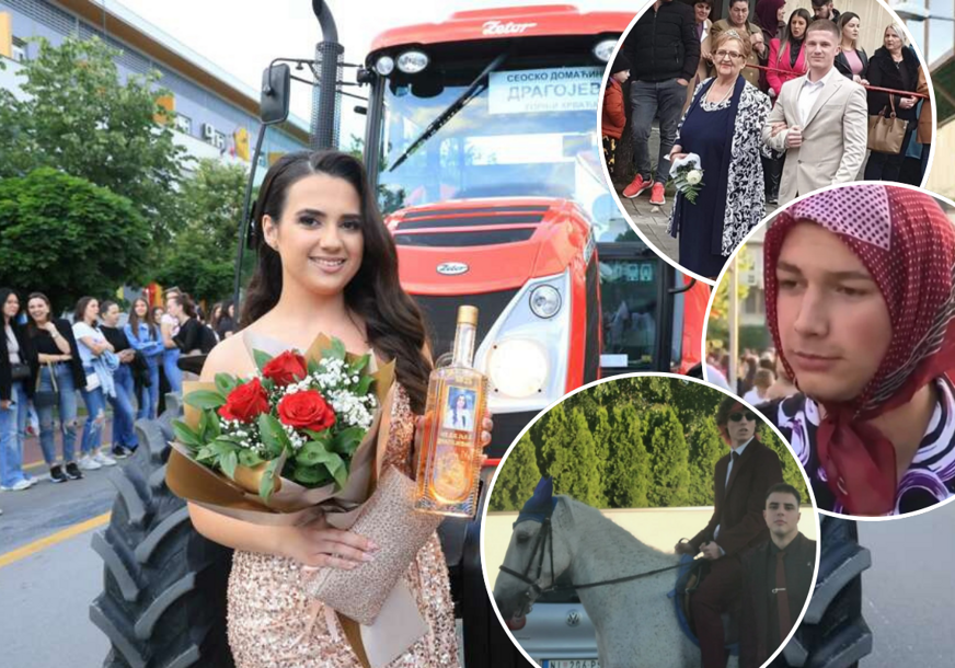 (VIDEO, FOTO) Dame NA TRAKTORIMA, kavaljeri NA KONJIMA: Ovi dolasci na maturu IZAZVALI SU URNEBES u javnosti, prepričavaju se i danas